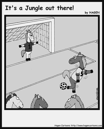 Cartoon, Horse, Soccer, Football