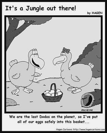 Cartoon, Dodo, Extinction