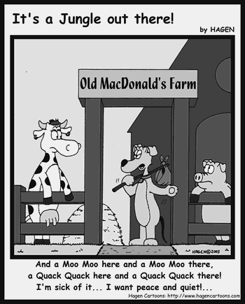 Cartoon, Farm, MacDonald
