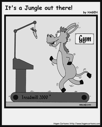 Cartoon, Donkey, Gym