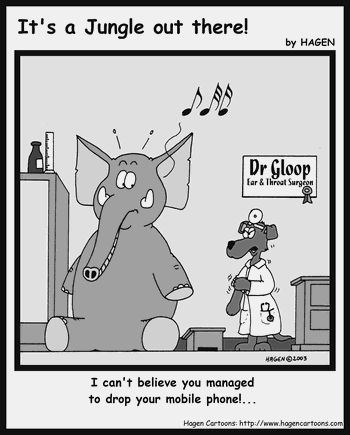Cartoon, Elephant, Phone