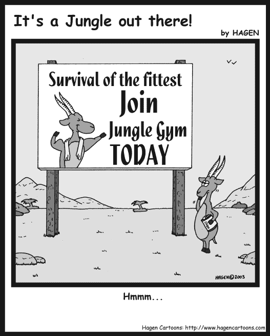 Cartoon, Antelope, Gym