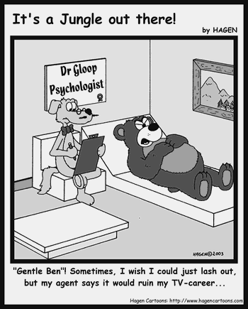Cartoon, Bear, Doctor, Psychologist