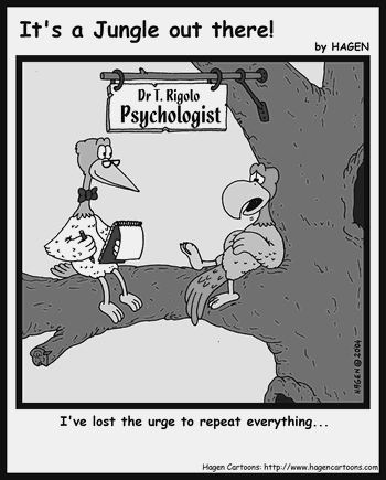 Cartoon, Parrot, Psychologist