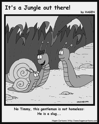 Cartoon, Snail, Slug