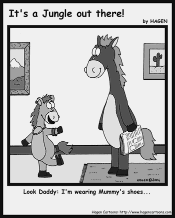 Cartoon, Horse, Kid, Shoe