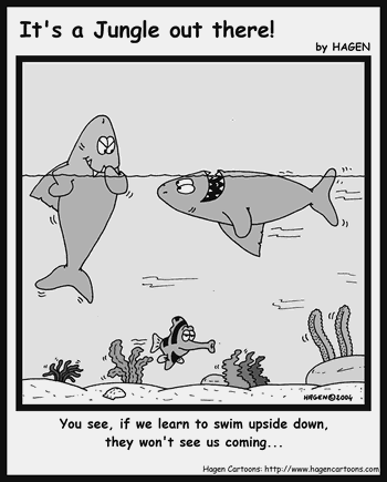 Cartoon, Shark, Swim