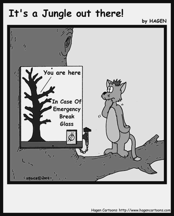 Cartoon, Cat, Tree