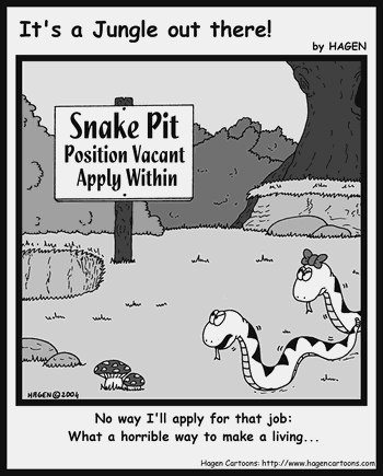 Cartoon, Snake, Pit