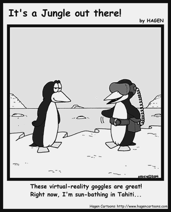 Cartoon, Penguin, Virtual-Reality