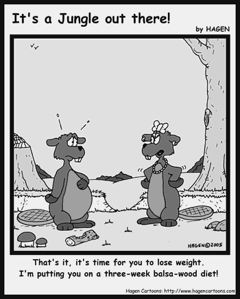 Cartoon, Beaver, Diet