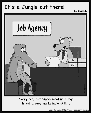Cartoon, Crocodile, Job
