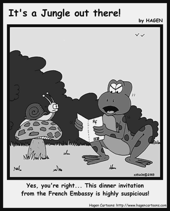 Cartoon, Frog, Snail
