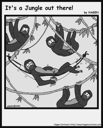 Cartoon, Sloth, Hamoc