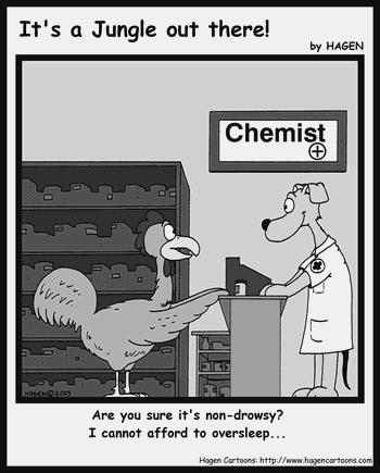 Cartoon, Cock, Chemist