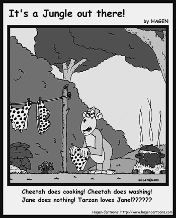 Cartoon, Cheetah, Tarzan
