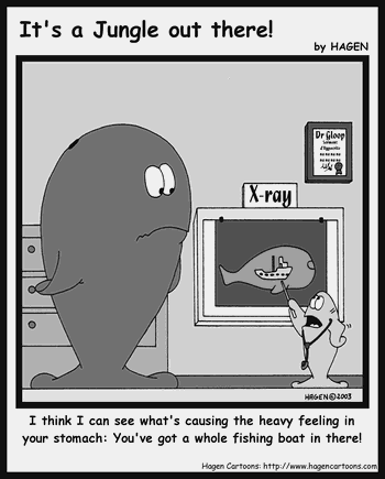Cartoon, Whale, X-ray