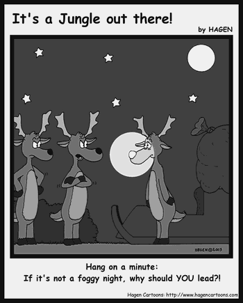 Cartoon, Reindeer, Christmas