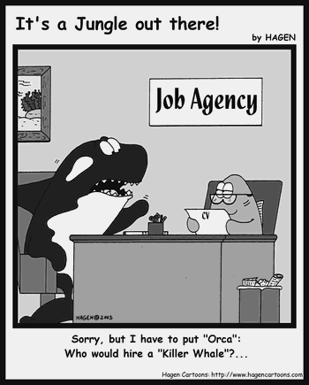 Cartoon, Orca, Killer Whale, Job