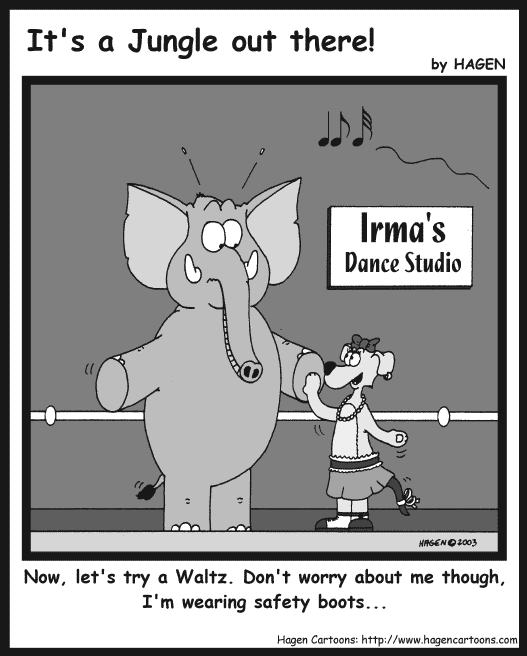 Cartoon, Elephant, Waltz, Safety