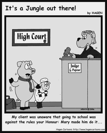 Cartoon, Sheep, Court, Lawyer