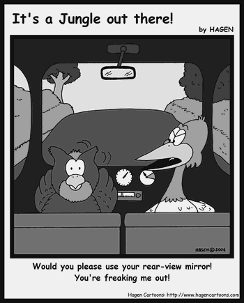 Cartoon, Owl, Car