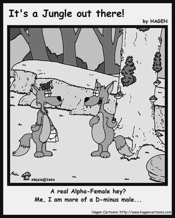 Cartoon, Wolf, Alpha