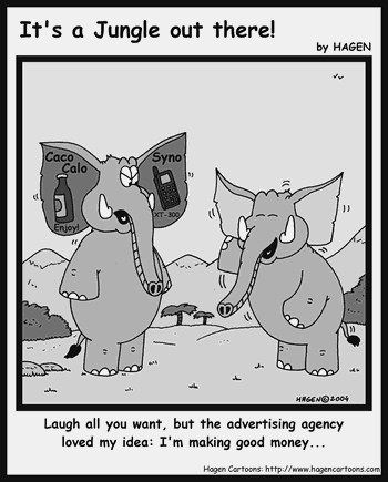 Cartoon, Elephant, Advertising