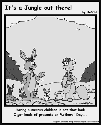 Cartoon, Rabbit, Mothers Day