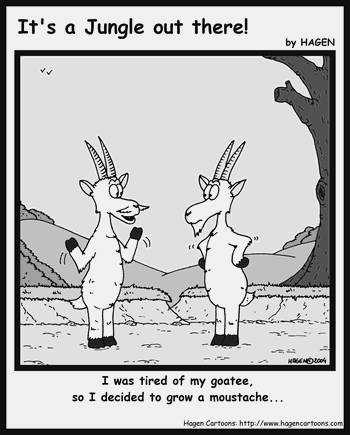 Cartoon, Goat, Moustache