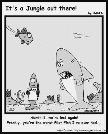 Cartoon, Shark, Pilot, Fish