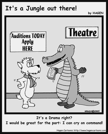 Cartoon, Crocodile, Acting, Theatre
